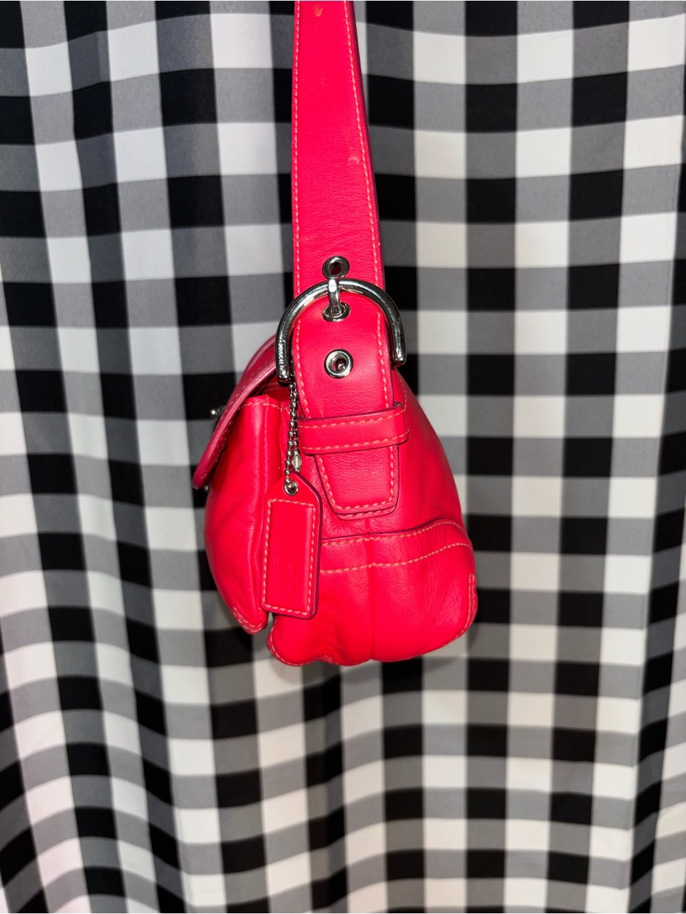 Coach Y2K SoHo Red Leather “It Girl” Shoulder Bag 2004 - Picture 4 of 8